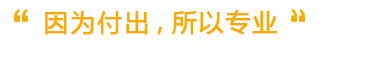 因為付出所以專業